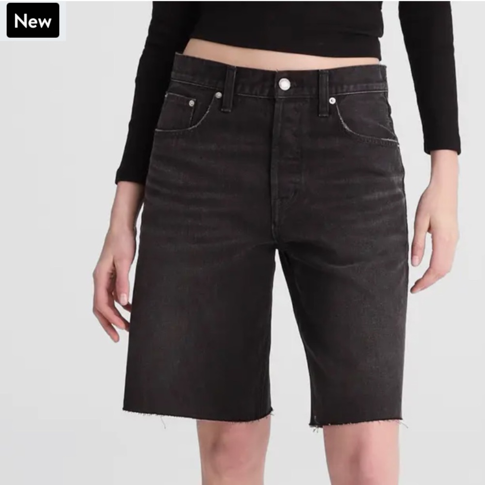Madewell The Essex Long Baggy Denim Shorts